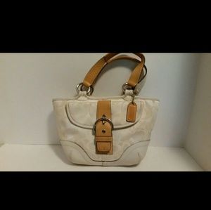 Coach Signature White Optic Tote